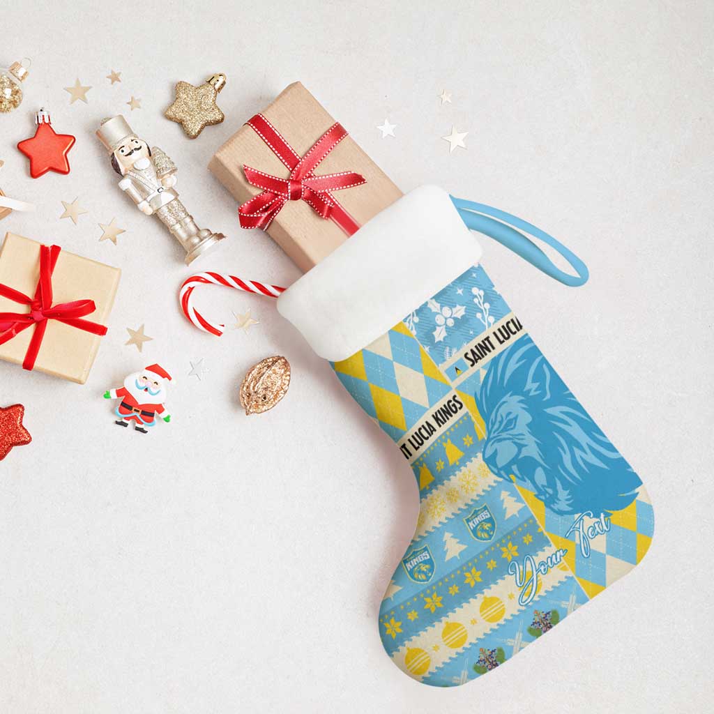 Personalized St Lucia Cricket Christmas Stocking Merry Xmas Kings - Wonder Print Shop