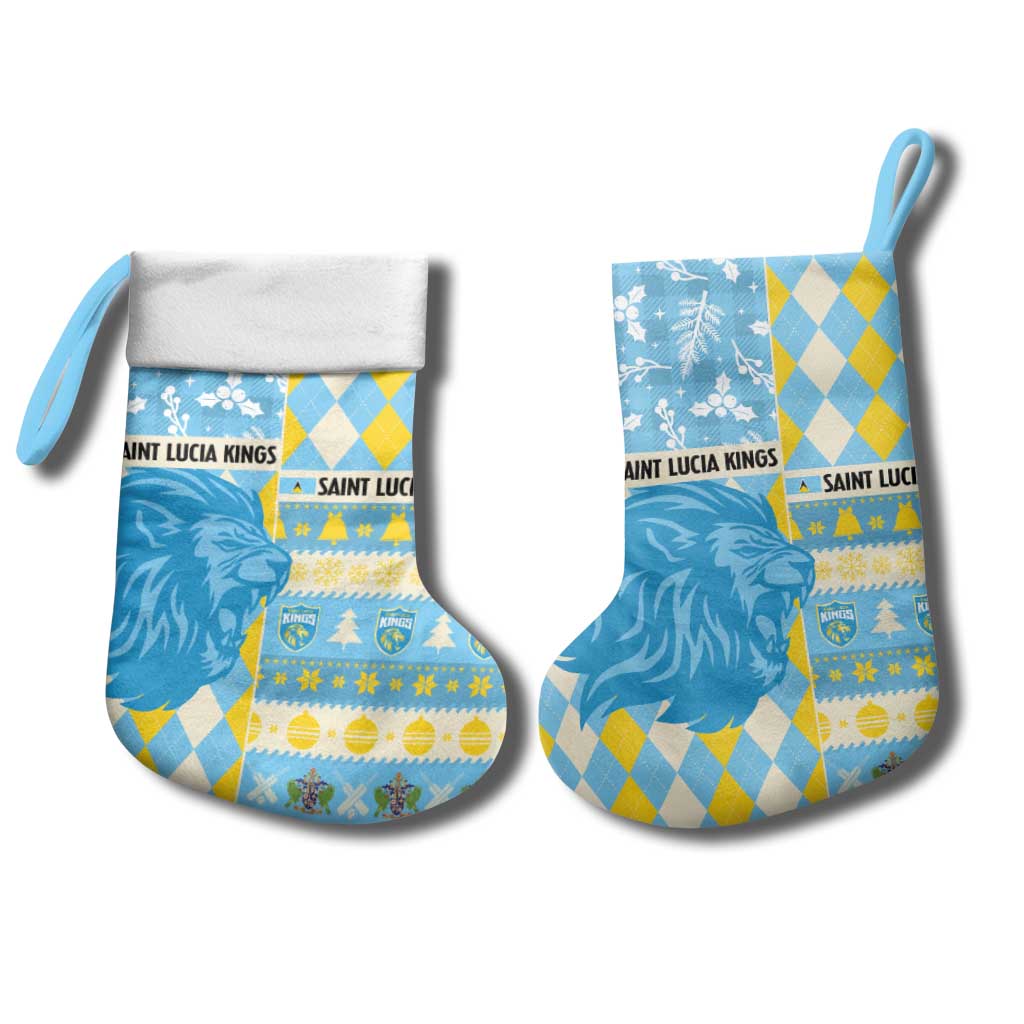 Personalized St Lucia Cricket Christmas Stocking Merry Xmas Kings - Wonder Print Shop