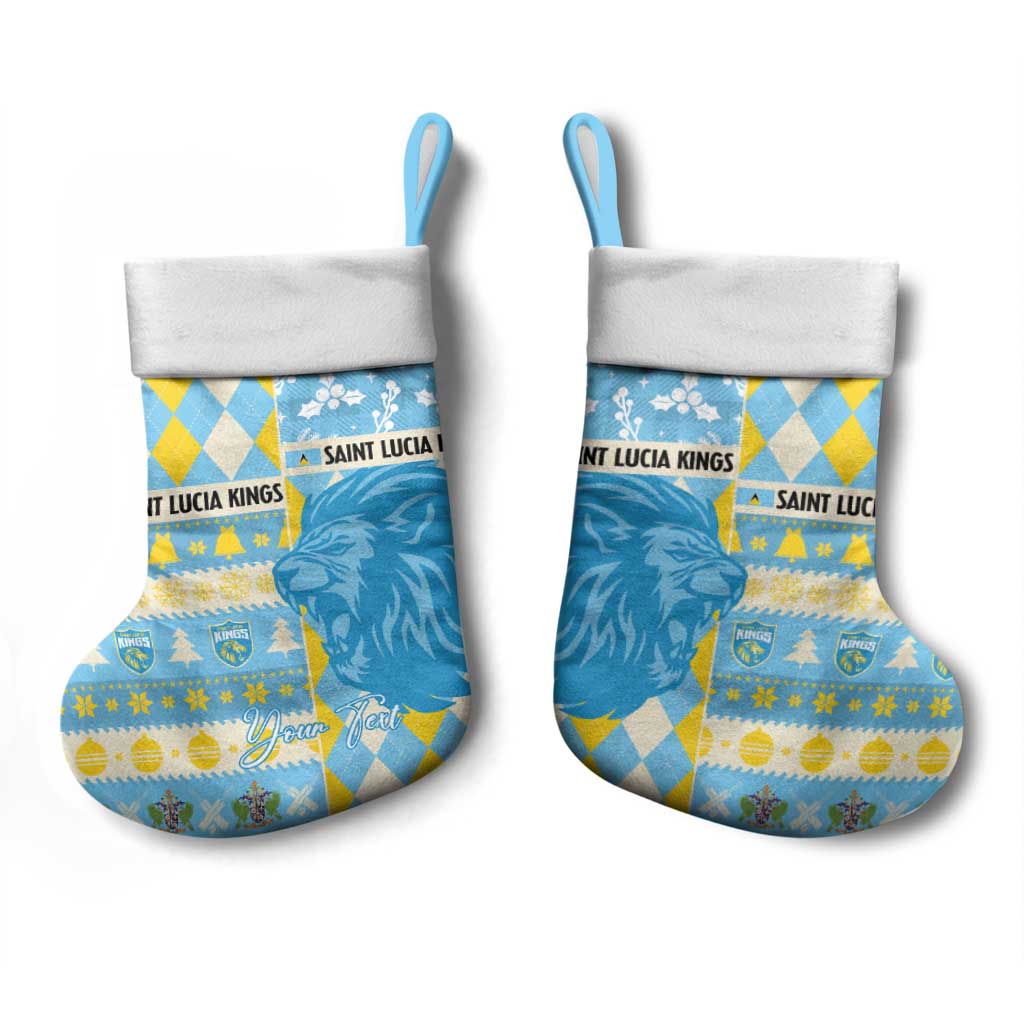 Personalized St Lucia Cricket Christmas Stocking Merry Xmas Kings - Wonder Print Shop