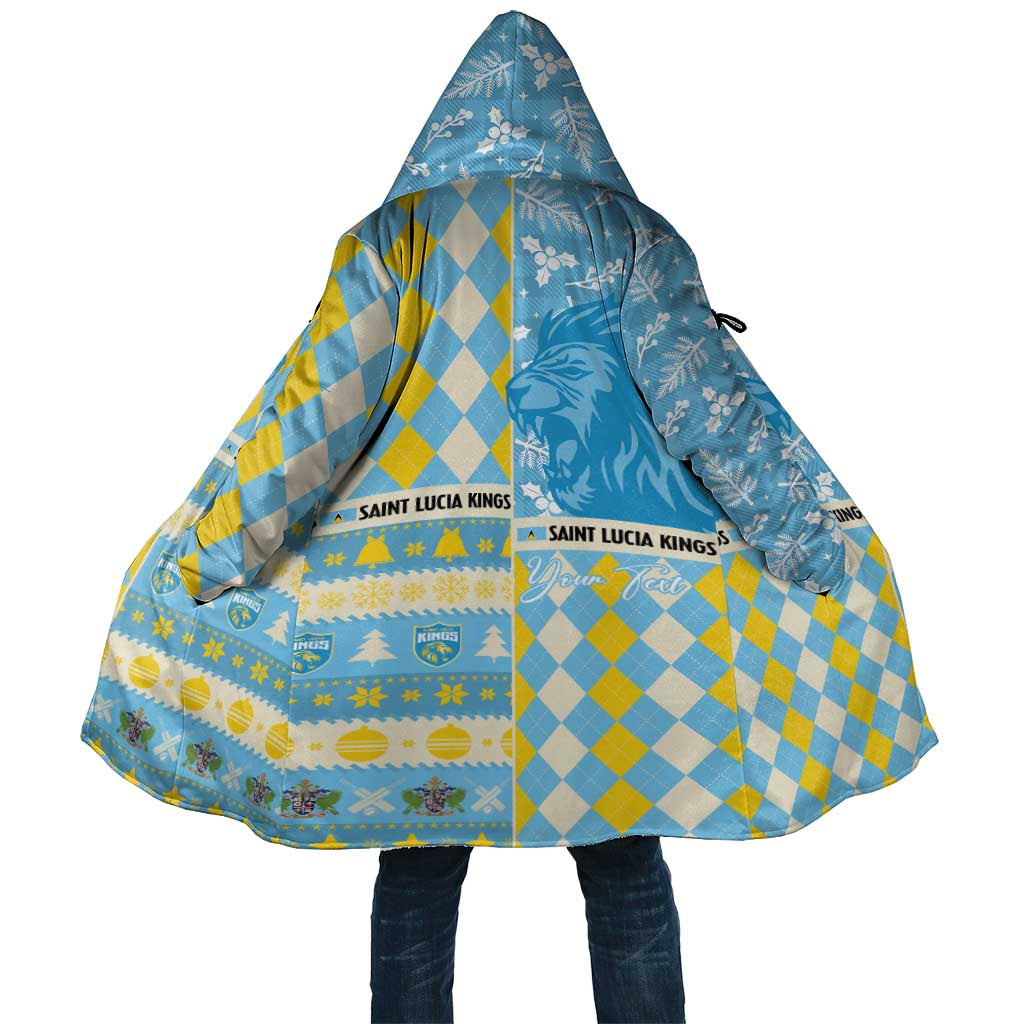 Personalized St Lucia Cricket Christmas Cloak Merry Xmas Kings - Wonder Print Shop