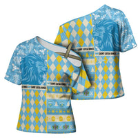 Personalized St Lucia Cricket Christmas Cross Shoulder Shirt Merry Xmas Kings - Wonder Print Shop