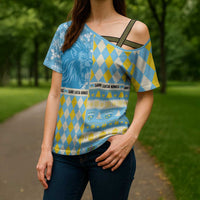 Personalized St Lucia Cricket Christmas Cross Shoulder Shirt Merry Xmas Kings - Wonder Print Shop