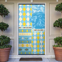 Personalized St Lucia Cricket Christmas Door Cover Merry Xmas Kings - Wonder Print Shop