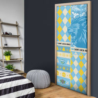 Personalized St Lucia Cricket Christmas Door Cover Merry Xmas Kings - Wonder Print Shop