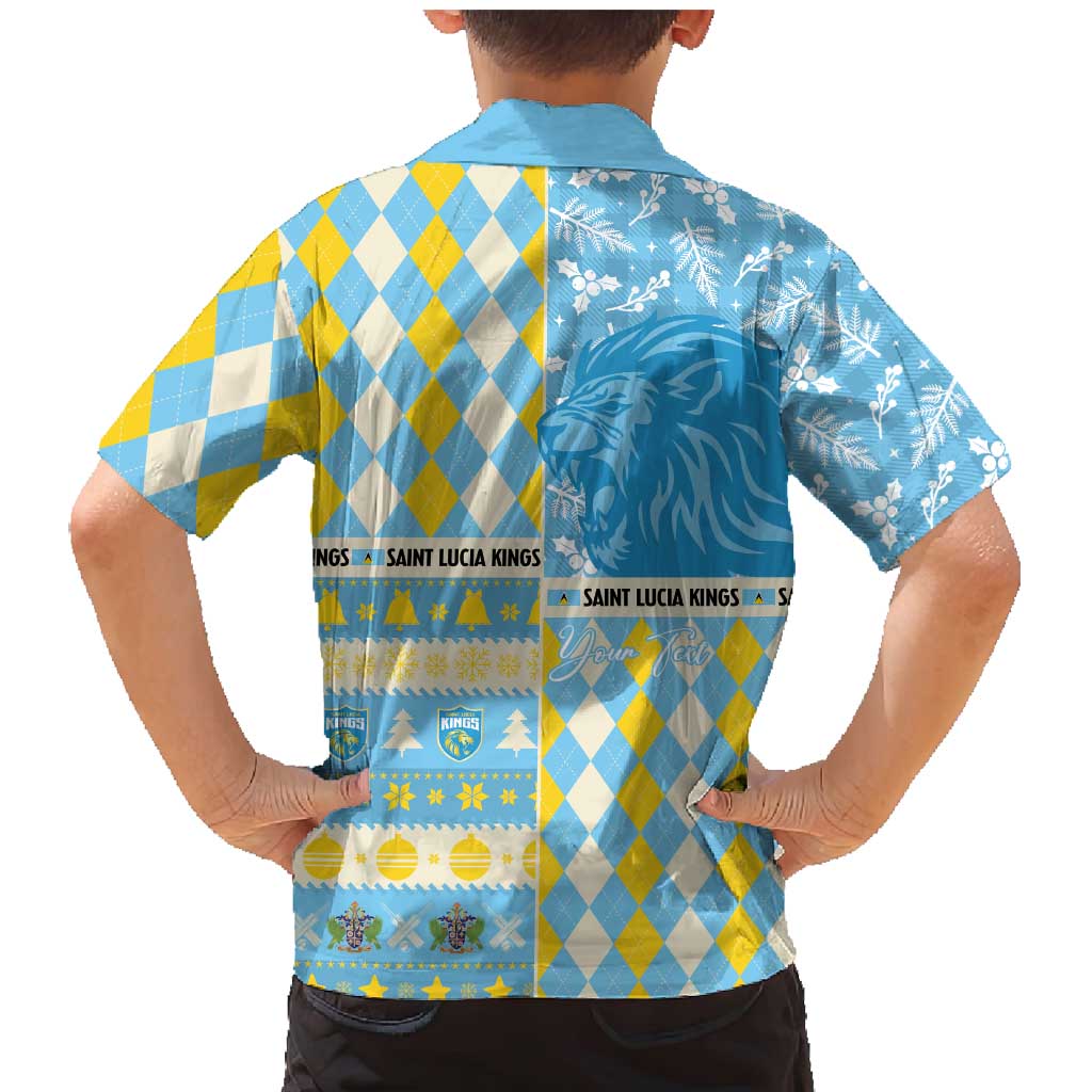 Personalized St Lucia Cricket Christmas Family Matching Mermaid Dress and Hawaiian Shirt Merry Xmas Kings - Wonder Print Shop