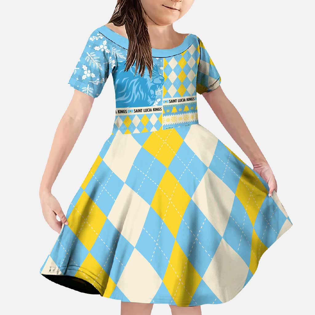 Personalized St Lucia Cricket Christmas Family Matching Mermaid Dress and Hawaiian Shirt Merry Xmas Kings - Wonder Print Shop