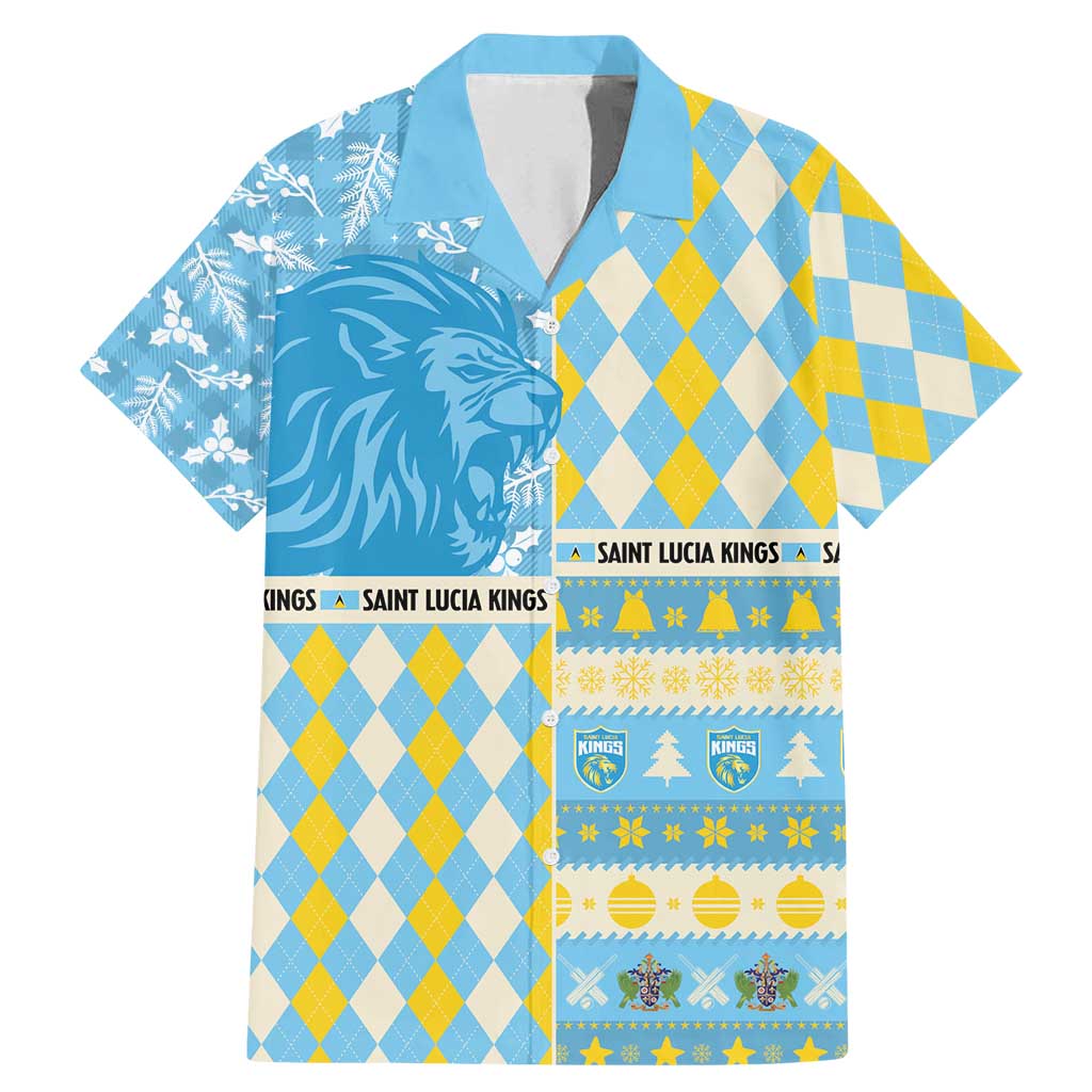 Personalized St Lucia Cricket Christmas Family Matching Mermaid Dress and Hawaiian Shirt Merry Xmas Kings - Wonder Print Shop