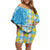 Personalized St Lucia Cricket Christmas Family Matching Off Shoulder Short Dress and Hawaiian Shirt Merry Xmas Kings - Wonder Print Shop