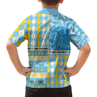 Personalized St Lucia Cricket Christmas Family Matching Puletasi and Hawaiian Shirt Merry Xmas Kings - Wonder Print Shop