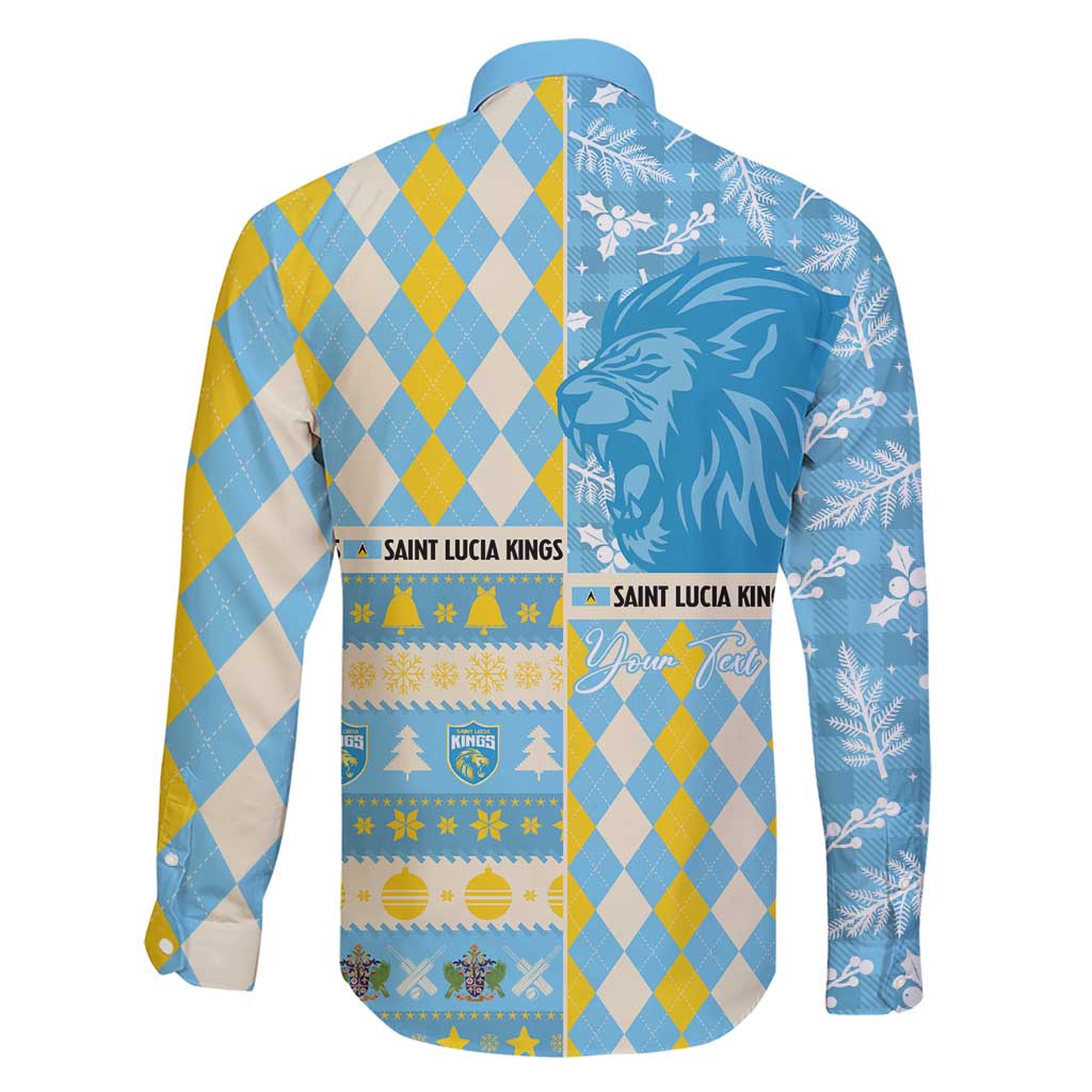 Personalized St Lucia Cricket Christmas Family Matching Short Sleeve Bodycon Dress and Hawaiian Shirt Merry Xmas Kings - Wonder Print Shop