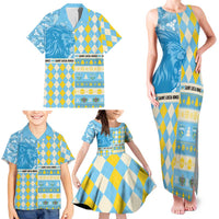 Personalized St Lucia Cricket Christmas Family Matching Tank Maxi Dress and Hawaiian Shirt Merry Xmas Kings - Wonder Print Shop