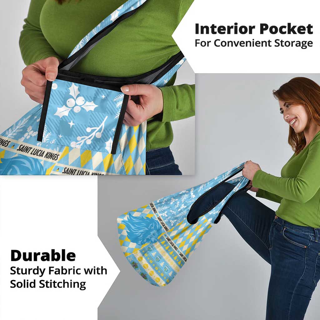 St Lucia Cricket Christmas Grocery Bag Merry Xmas Kings - Wonder Print Shop
