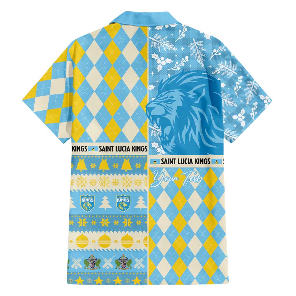 Personalized St Lucia Cricket Christmas Hawaiian Shirt Merry Xmas Kings - Wonder Print Shop