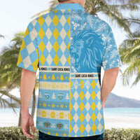 Personalized St Lucia Cricket Christmas Hawaiian Shirt Merry Xmas Kings - Wonder Print Shop