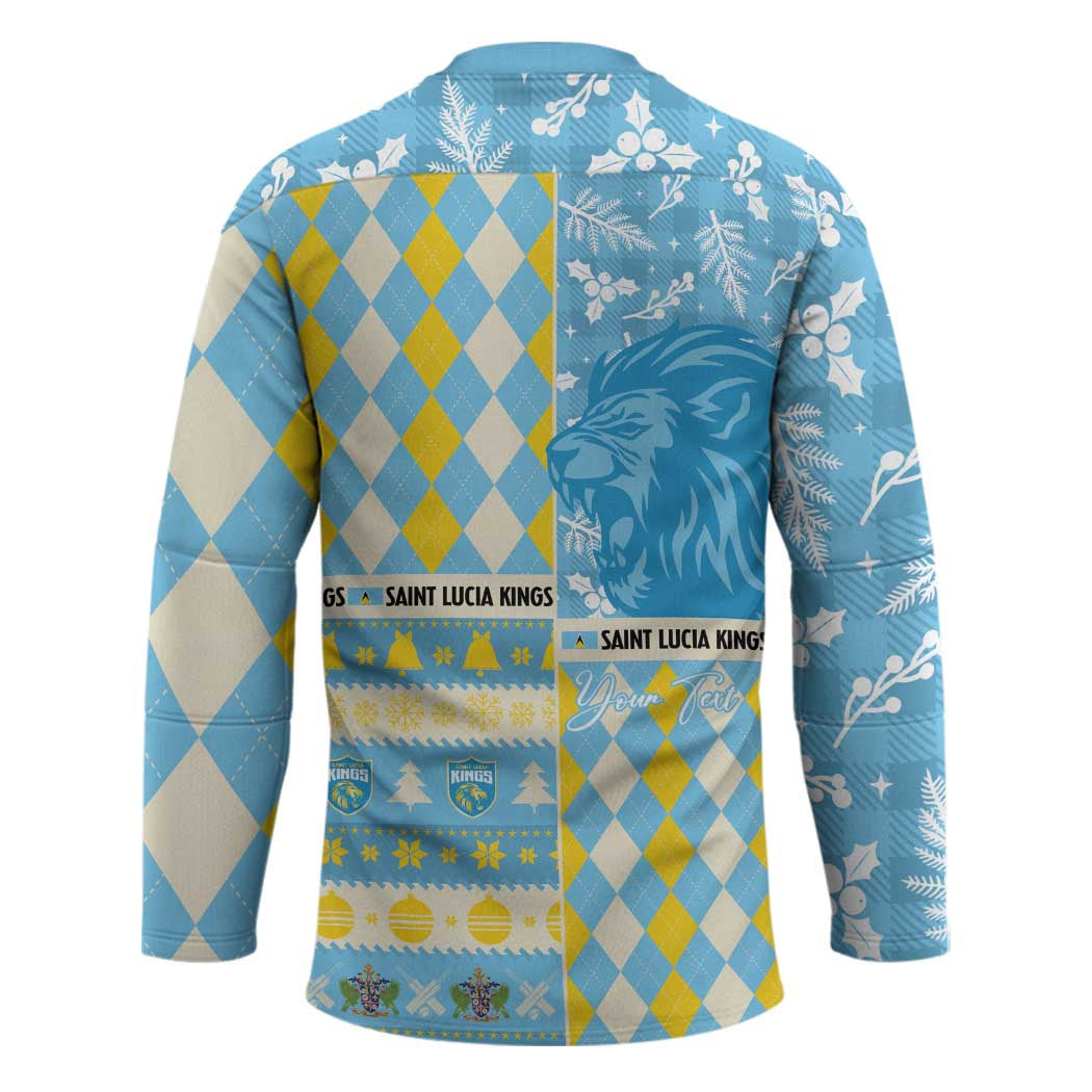 Personalized St Lucia Cricket Christmas Hockey Jersey Merry Xmas Kings - Wonder Print Shop