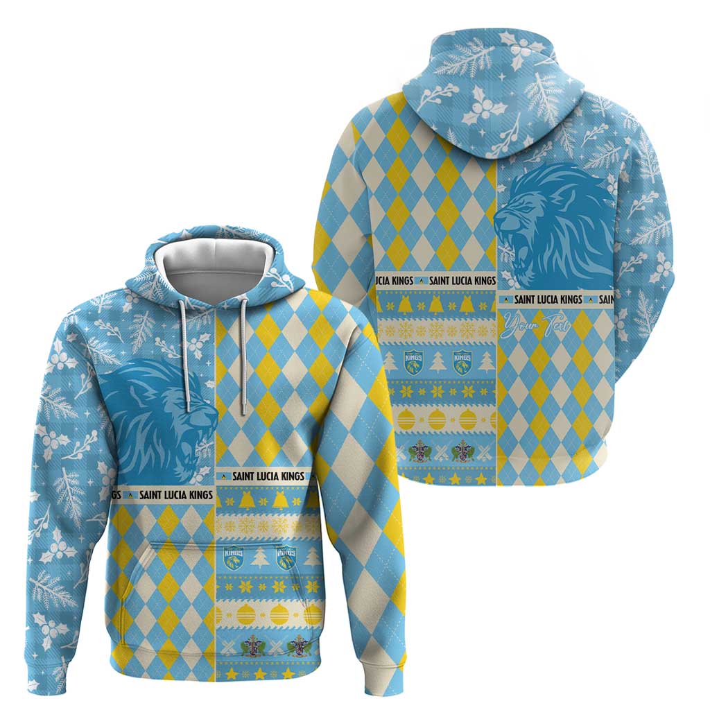 Personalized St Lucia Cricket Christmas Hoodie Merry Xmas Kings - Wonder Print Shop