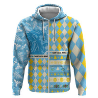 Personalized St Lucia Cricket Christmas Hoodie Merry Xmas Kings - Wonder Print Shop
