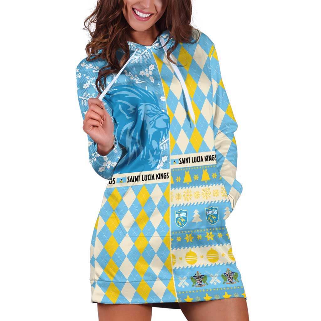 Personalized St Lucia Cricket Christmas Hoodie Dress Merry Xmas Kings - Wonder Print Shop