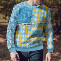 Personalized St Lucia Cricket Christmas Ugly Christmas Sweater Merry Xmas Kings - Wonder Print Shop