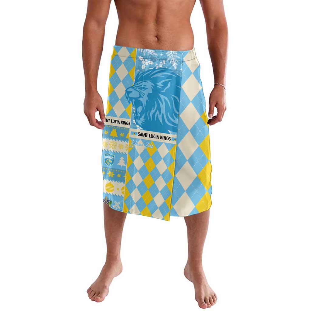 Personalized St Lucia Cricket Christmas Lavalava Merry Xmas Kings - Wonder Print Shop