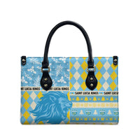St Lucia Cricket Christmas Leather Bag Merry Xmas Kings - Wonder Print Shop