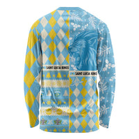 Personalized St Lucia Cricket Christmas Long Sleeve Shirt Merry Xmas Kings - Wonder Print Shop