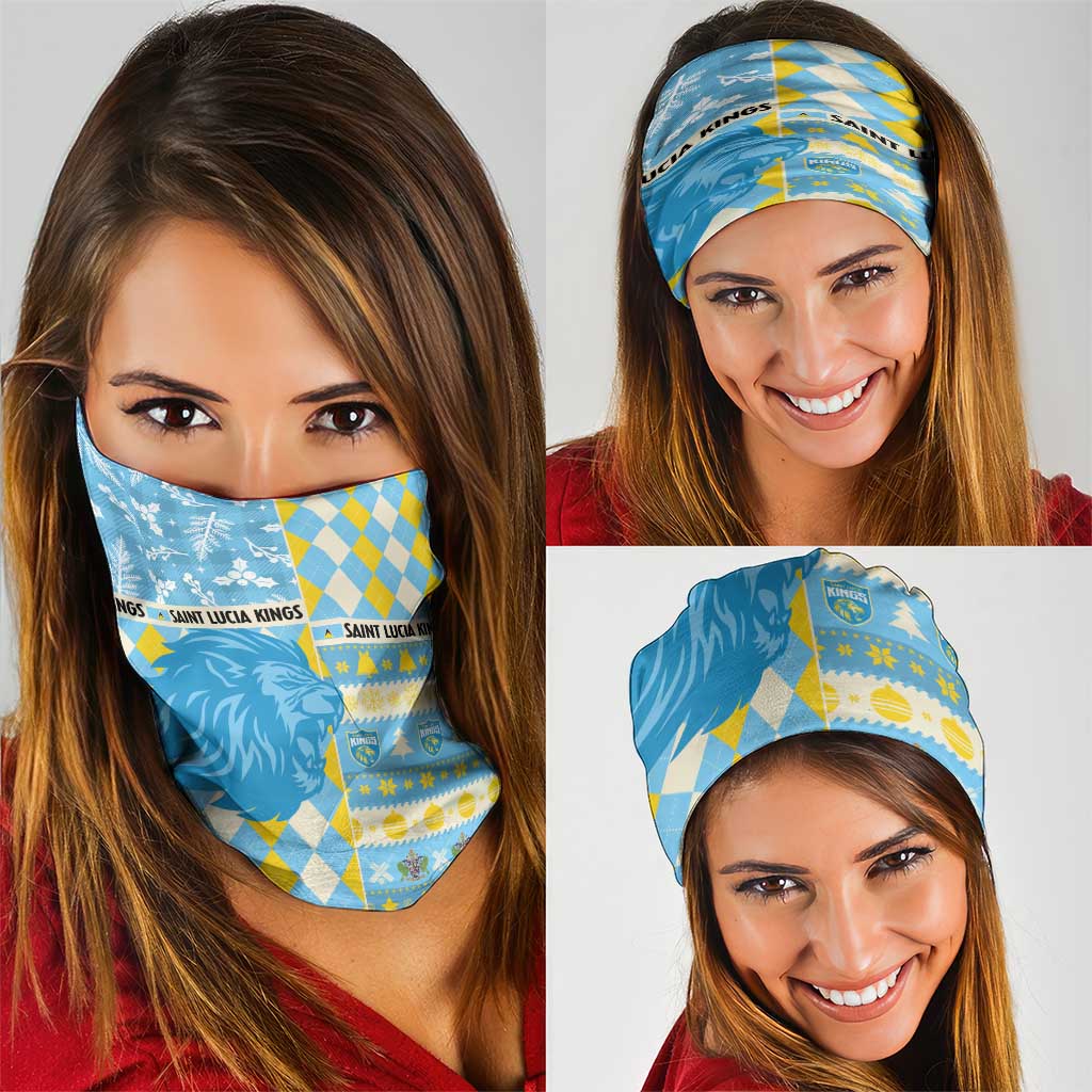St Lucia Cricket Christmas Neck Gaiter Merry Xmas Kings - Wonder Print Shop