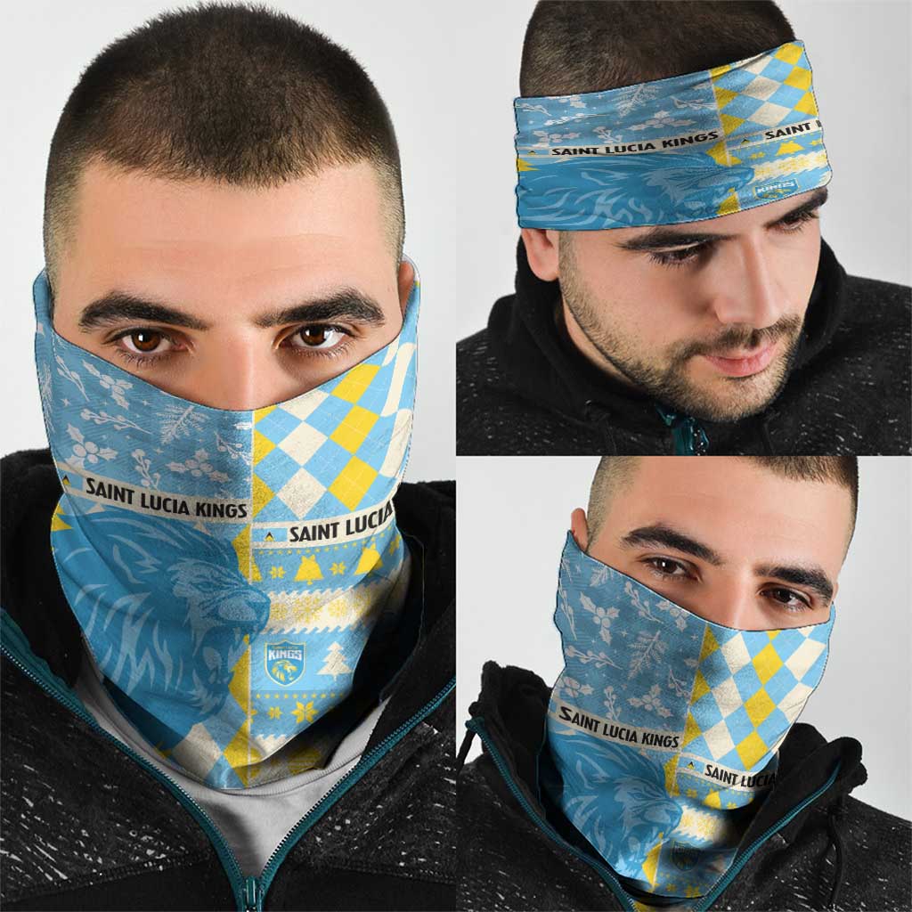 St Lucia Cricket Christmas Neck Gaiter Merry Xmas Kings - Wonder Print Shop