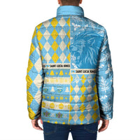 Personalized St Lucia Cricket Christmas Padded Jacket Merry Xmas Kings - Wonder Print Shop