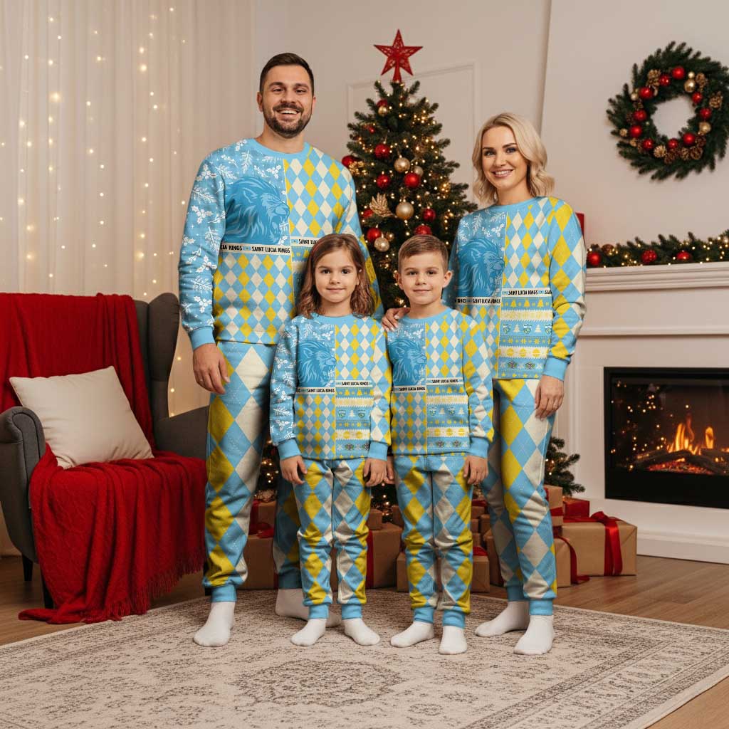 Personalized St Lucia Cricket Christmas Pajama Set Merry Xmas Kings - Wonder Print Shop