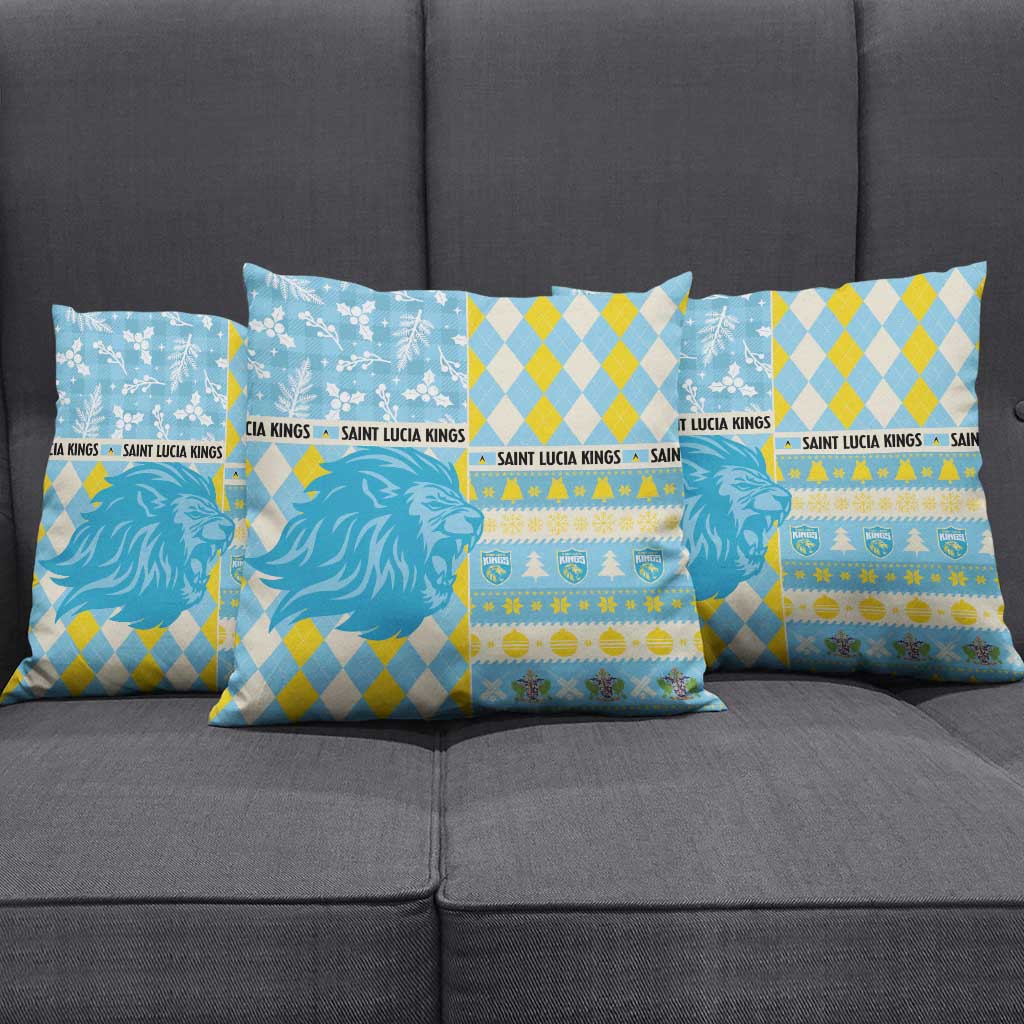 St Lucia Cricket Christmas Pillow Cover Merry Xmas Kings - Wonder Print Shop