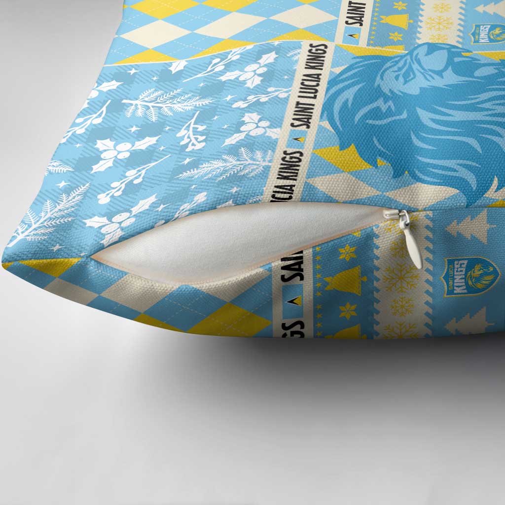 St Lucia Cricket Christmas Pillow Cover Merry Xmas Kings - Wonder Print Shop