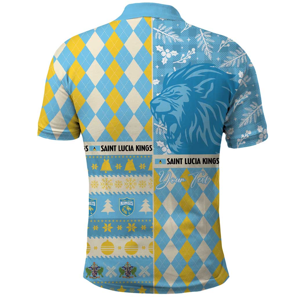 Personalized St Lucia Cricket Christmas Polo Shirt Merry Xmas Kings - Wonder Print Shop