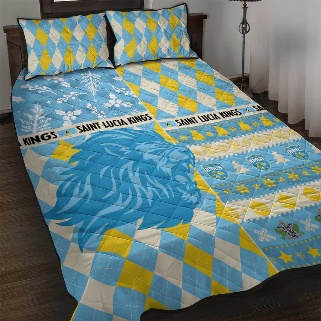 St Lucia Cricket Christmas Quilt Bed Set Merry Xmas Kings - Wonder Print Shop