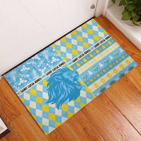 St Lucia Cricket Christmas Rubber Doormat Merry Xmas Kings - Wonder Print Shop