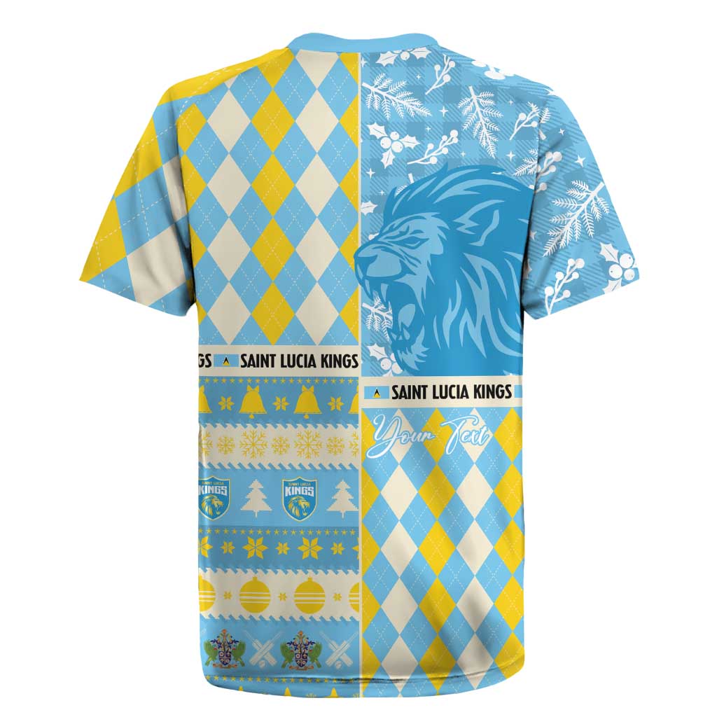 Personalized St Lucia Cricket Christmas Rugby Jersey Merry Xmas Kings - Wonder Print Shop