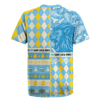 Personalized St Lucia Cricket Christmas Rugby Jersey Merry Xmas Kings - Wonder Print Shop