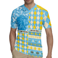 Personalized St Lucia Cricket Christmas Rugby Jersey Merry Xmas Kings - Wonder Print Shop