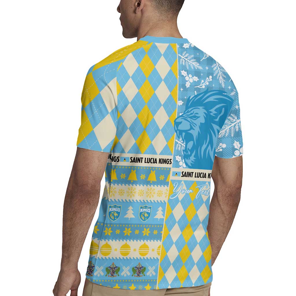 Personalized St Lucia Cricket Christmas Rugby Jersey Merry Xmas Kings - Wonder Print Shop