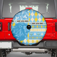 St Lucia Cricket Christmas Spare Tire Cover Merry Xmas Kings - Wonder Print Shop