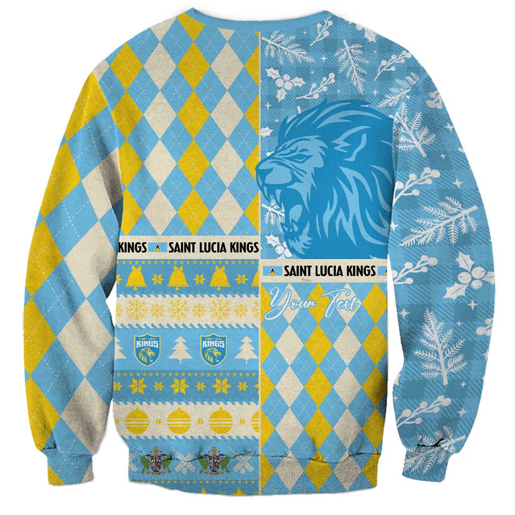Personalized St Lucia Cricket Christmas Sweatshirt Merry Xmas Kings - Wonder Print Shop