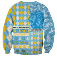 Personalized St Lucia Cricket Christmas Sweatshirt Merry Xmas Kings - Wonder Print Shop