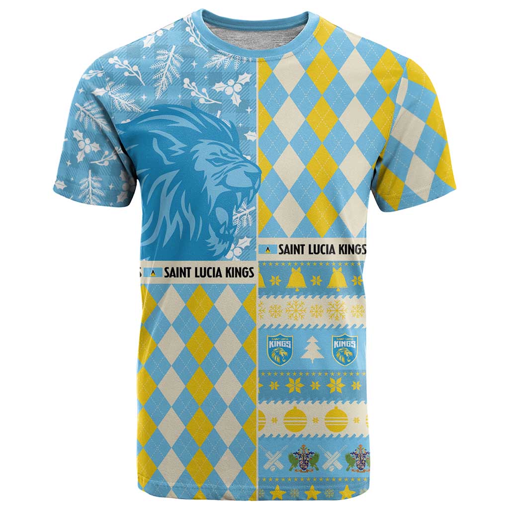 Personalized St Lucia Cricket Christmas T Shirt Merry Xmas Kings - Wonder Print Shop