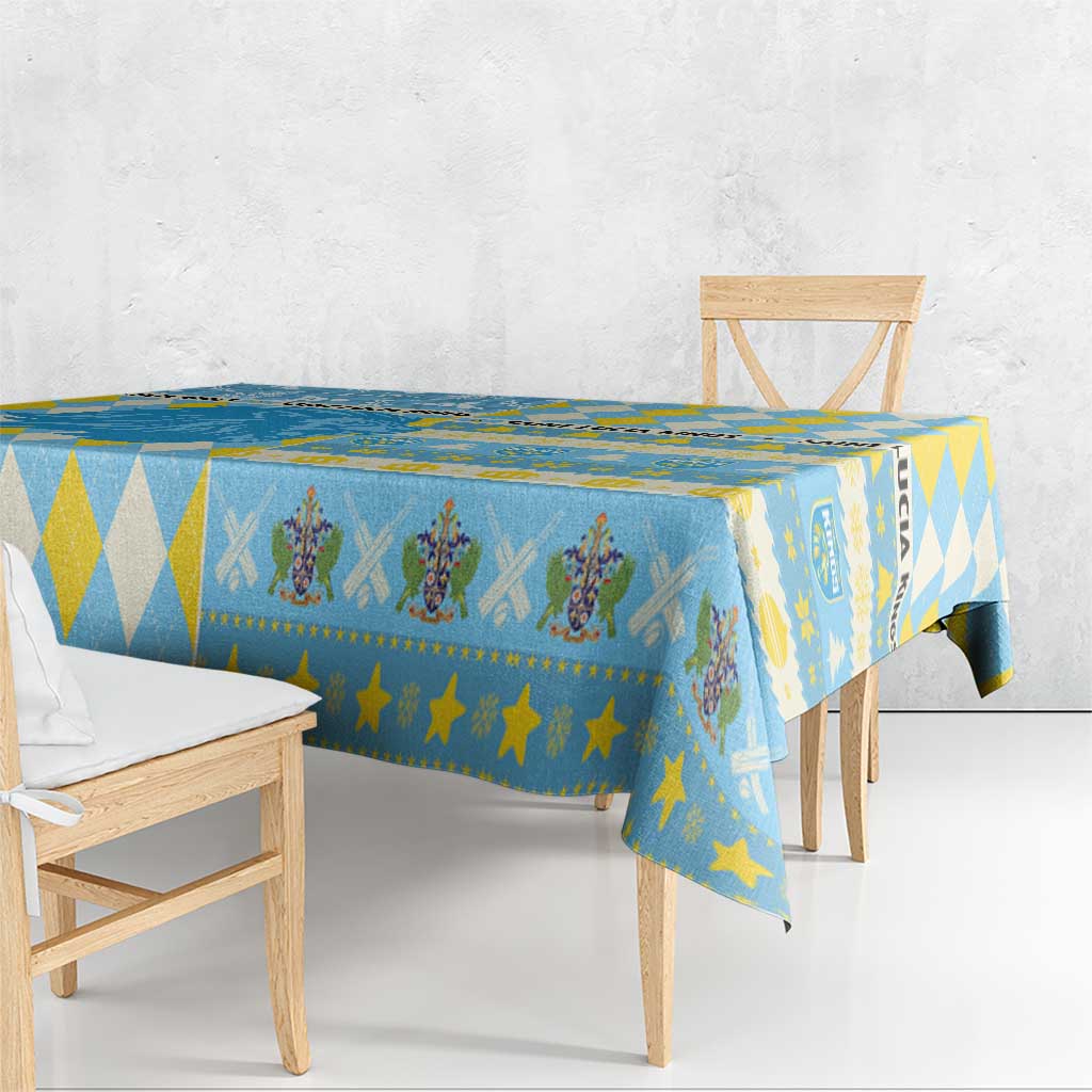 St Lucia Cricket Christmas Tablecloth Merry Xmas Kings - Wonder Print Shop
