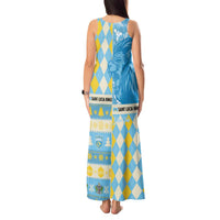 Personalized St Lucia Cricket Christmas Tank Maxi Dress Merry Xmas Kings - Wonder Print Shop