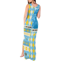 Personalized St Lucia Cricket Christmas Tank Maxi Dress Merry Xmas Kings - Wonder Print Shop