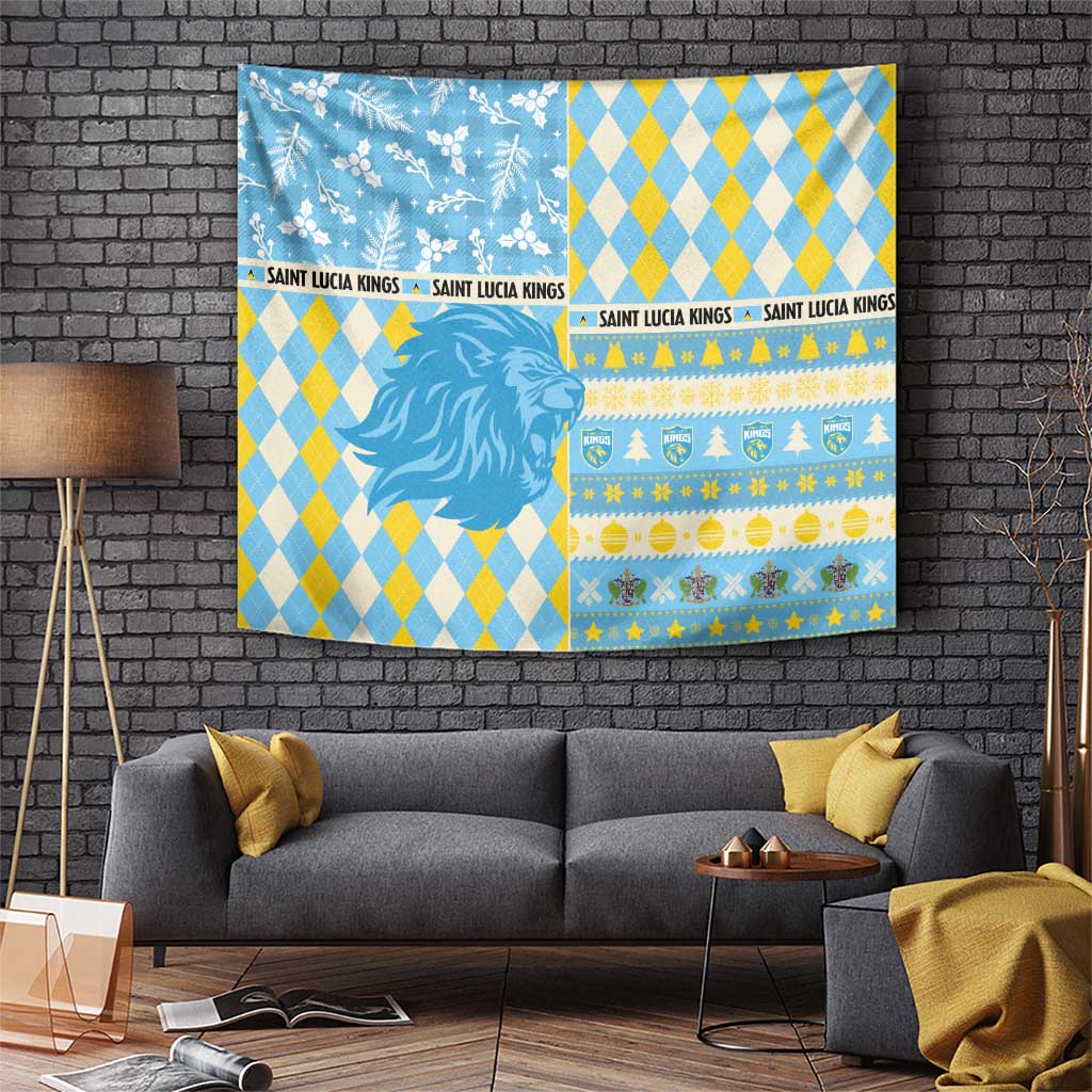 St Lucia Cricket Christmas Tapestry Merry Xmas Kings - Wonder Print Shop