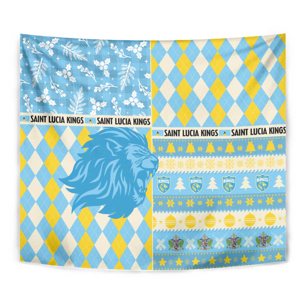 St Lucia Cricket Christmas Tapestry Merry Xmas Kings - Wonder Print Shop
