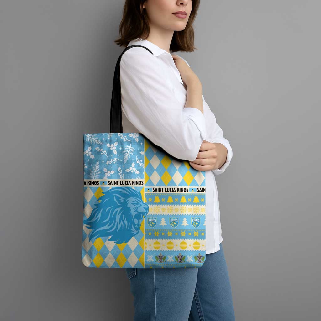 St Lucia Cricket Christmas Tote Bag Merry Xmas Kings - Wonder Print Shop