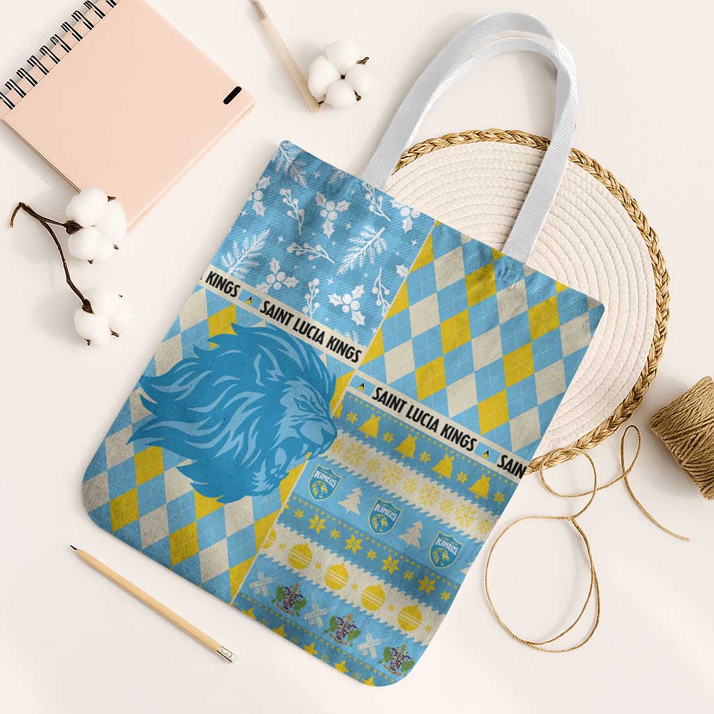 St Lucia Cricket Christmas Tote Bag Merry Xmas Kings - Wonder Print Shop